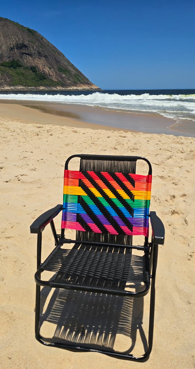 cadeira de praia rainbow